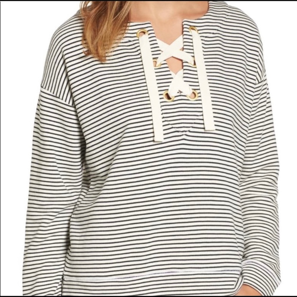 Vineyard Vines Bateau Laced Up Pullover Med